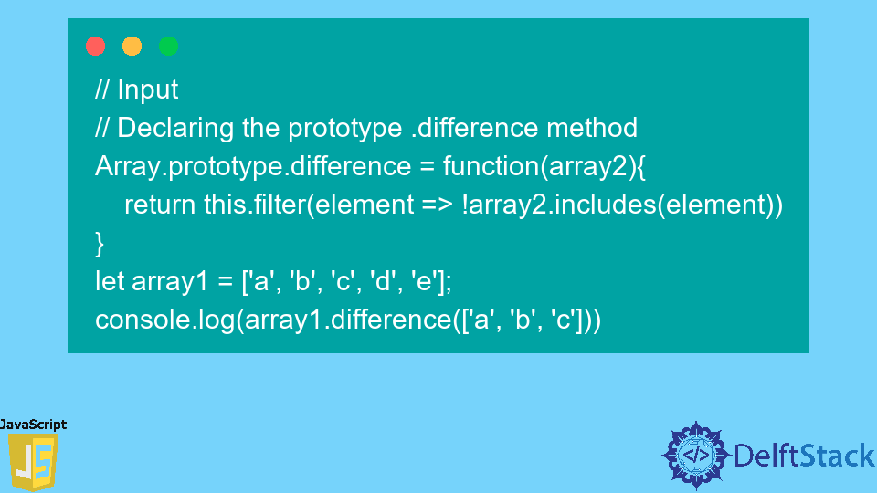 Javascript Difference Between Two Arrays